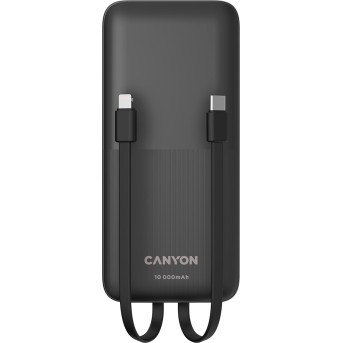 CANYON PB-1010, Power bank 10000mAh Li-pol battery with 2pcs Build-in Cable, Input: TYPE-C: 5V3A/<wbr>9V2A 18WMicro USB: 5V2A/<wbr>9V2A 18W Output: TYPE-C: 5V3A/<wbr>9V2.2A 20WUSB-A: 4.5V5A ,5V4.5A, 5V3A,9V2A ,12V1.5A 22.5WTYPE-C cable: 4.5V5A ,5V4.5A, 5V3A, - Metoo (3)