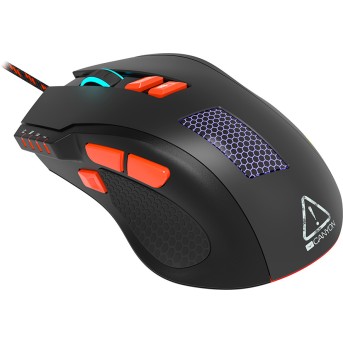 Wired Gaming Mouse with 8 programmable buttons, sunplus optical 6651 sensor, 4 levels of DPI default and can be up to 6400, 10 million times key life, 1.65m Braided USB cable - Metoo (1)