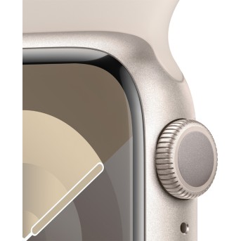 Apple Watch Series 9 GPS 41mm Starlight Aluminium Case with Starlight Sport Band - S/<wbr>M,Model A2978 - Metoo (3)