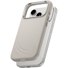 CARE by PanzerGlass FLOW Case Vanilla w. Haptic Button & MagSafe iPhone 17 Pro Max..