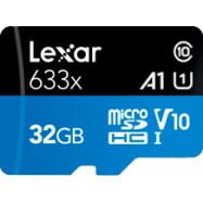 LEXAR 32GB High-Performance 633x microSDHC UHS-I, up to 100MB/s read 20MB/s write C10 A1 V10 U1, Global