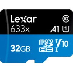 LEXAR 32GB High-Performance 633x microSDHC UHS-I, up to 100MB/<wbr>s read 20MB/<wbr>s write C10 A1 V10 U1, Global
