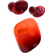 TCL In-Ear True Wireless Bluetooth Headset, Frequency of response 9-22K, Sensitivity 100 dB, Driver Size 5.8mm, Impedence 13 Ohm, Max power input 20mW, Playtime 6.5h/26h, IPX4, Bluetooth 5.0, A2DP, AVRCP, HFP, HS, USB-C, Color Sunset Orange
