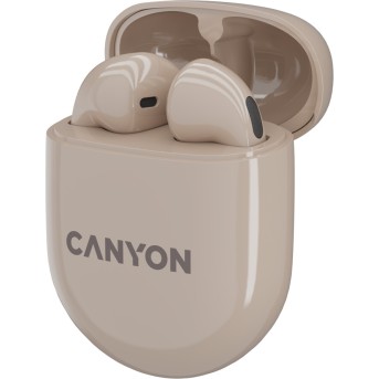 CANYON headset TWS-6 Beige в Metoo.kz - Metoo (2)