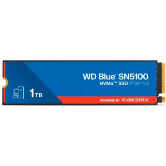 SSD WD Blue SN5100 1TB M.2 2280 PCIe Gen4 x4 NVMe QLC 3D, Read/Write: 7100/6700 MBps, IOPS 1000K/1300K, TBW: 600 в Metoo.kz - Metoo (1)