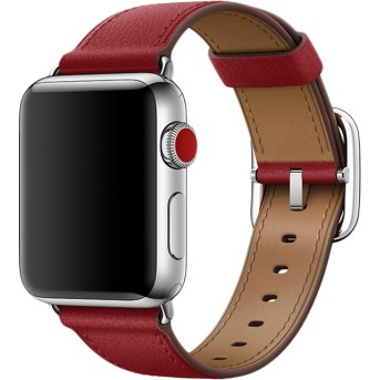Ремешок для Apple Watch 38mm Ruby Red Classic Buckle - Metoo (1)