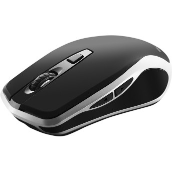 CANYON MW-19 2.4GHz Wireless Rechargeable Mouse with Pixart sensor, 6keys, Silent switch for right/<wbr>left keys,DPI: 800/<wbr>1200/<wbr>1600, Max. usage 50 hours for one time full charged, 300mAh Li-poly battery, Black -Silver, cable length 0.6m, 121*70*39mm, 0.103kg - Metoo (2)