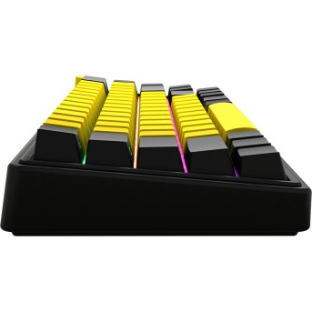 LORGAR KBP70MW, Wireless 65% Mechanical Gaming Keyboard Pro, Black/yellow, EN/RU layout в Metoo.kz - Metoo (4)
