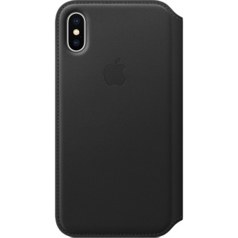 iPhone X Leather Folio - Black - Metoo (1)