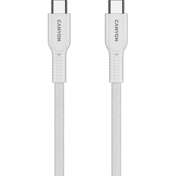 CANYON cable OnWire 60CL C-C 60W COLOR Braided 1m White в Metoo.kz - Metoo (3)