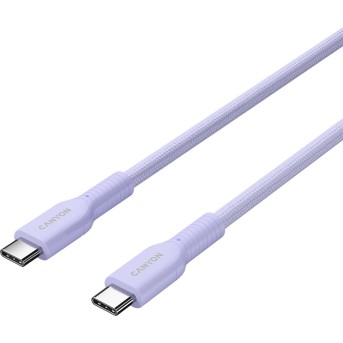 CANYON cable OnWire 60CL C-C 60W COLOR Braided 1m Purple в Metoo.kz - Metoo (2)