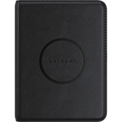 SATECHI Vegan-Leather Passport Cover w/ Find My (Black)