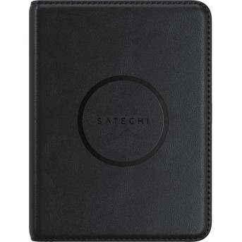 SATECHI Vegan-Leather Passport Cover w/ Find My (Black) - Metoo (1)