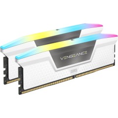 DDR5, 6400MT/<wbr>s 32GB 2x16GB DIMM, Unbuffered, 36-48-48-104, Std PMIC, XMP 3.0, VENGEANCE RGB DDR5 White Heatspreader, Black PCB, 1.4V EAN: 0840006671282