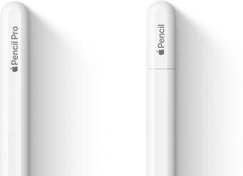Apple Pencil Pro and Apple Pencil (USB-C) side by side