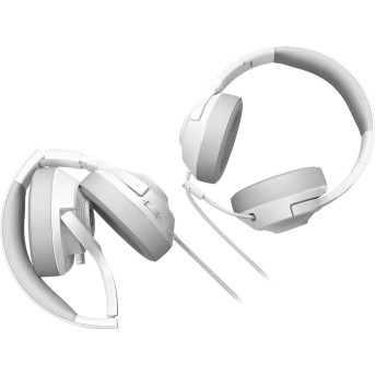 LORGAR Noah 101, Gaming headset with microphone, 3.5mm jack connection, cable length 2m, foldable design, PU leather ear pads, size: 185*195*80mm, 0.245kg, white - Metoo (6)
