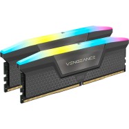Corsair DDR5, 6000MT/s 32GB 2x16GB DIMM, Unbuffered, 30-36-36-76, Std PMIC, AMD EXPO, VENGEANCE RGB DDR5 Cool Grey Heatspreader, Black PCB, 1.4V, EAN:0840006600107