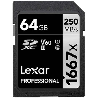 LEXAR 64GB Professional 1667x SDXC UHS-II cards, up to 250MB/<wbr>s read 80MB/<wbr>s write C10 V60 U3 - Metoo (1)