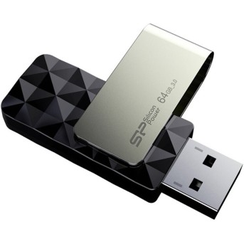 Silicon Power Blaze - B30 32GB Pendrive USB 3.2 Gen 1 Swivel Cap Flash Drive,Black в Metoo.kz - Metoo (1)