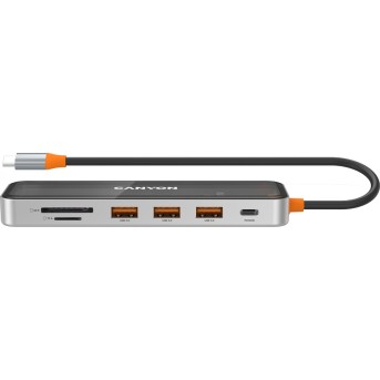 CANYON DS-13, USB-hub, Size: 137.9mm*42.7mm*15mm Weight: 167.5gCable length: 155mm Material: Zinc alloy+Tempered glass+TPE Port: Type-C To USB3.0*3(5Gbps)+SD/TF 3.0(5Gbps)+HDMI(4K@30Hz),Space Grey в Metoo.kz - Metoo (4)