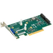 Low Profile PCIe Riser Card supports 2 M.2 Module (Retail)