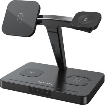 CANYON wireless charger WS-404 15W 4in1 Black - Metoo (1)