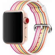 Ремешок для Apple Watch 38mm Pink Stripe Woven Nylon