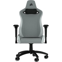 CORSAIR TC200 Leatherette Gaming Chair, Standard Fit - Light Grey/<wbr>White