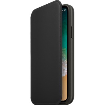 Чехол для смартфона Apple iPhone X Folio Кожаный Черный - Metoo (3)