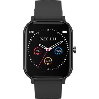 Smart watch, 1.3inches TFT full touch screen, Zinic+plastic body, IP67 waterproof, multi-sport mode, compatibility with iOS and android, black body with black silicon belt, Host: 43*37*9mm, Strap: 230x20mm, 45g - Metoo (2)