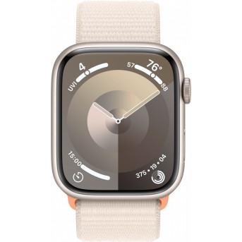 Apple Watch Series 9 GPS 45mm Starlight Aluminium Case with Starlight Sport Loop,Model A2980 - Metoo (10)