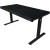 Dual-motor sit/stand adjustable-height gaming desk with wireless charger, RGB lighting, control panel, and USB ports, PB melamine surface tabletop, black. в Metoo.kz - Metoo (2)