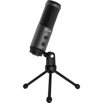 LORGAR Gaming Microphones, Black, USB condenser mic with Volume Knob, 3.5MM headphonejack, mute button and led indicator, package including 1x F5 Microphone, 1 x 2M type-C USB Cable, 1 xTripod Stand - Metoo (1)
