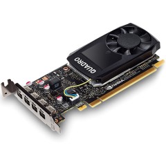 PNY NVIDIA Quadro P1000 GDDR5 4GB/<wbr>128bit, 640 CUDA Cores, PCI-E 3.0 x16, 4xminiDP, Cooler, Single Slot, Low Profile (4xmDP-DVI Cables, Full Size and Low Profile Bracket included)