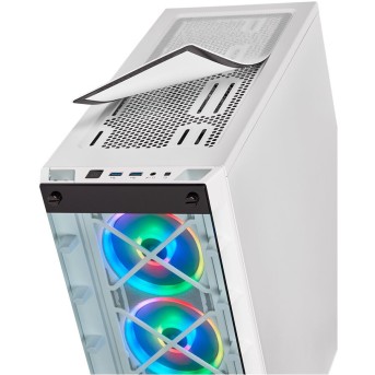 CORSAIR iCUE 465X RGB Mid-Tower ATX Smart Case, White - Metoo (6)