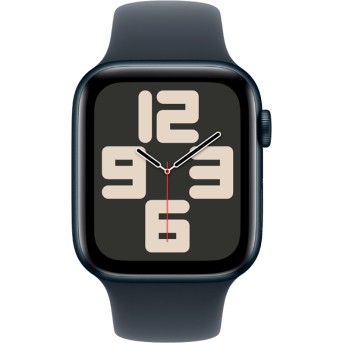 Apple Watch SE 2024 GPS 44mm Midnight Aluminium Case with Midnight Sport Band - S/<wbr>M,Model A2723 - Metoo (6)