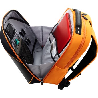 LEDme backpack, animated backpack with LED display, Nylon+TPU material, Dimensions 42*31.5*20cm, LED display 64*64 pixels, orange - Metoo (8)