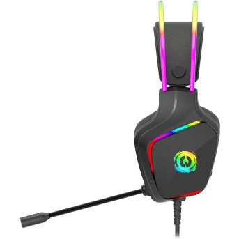 CANYON Darkless GH-9A, RGB gaming headset with Microphone, Microphone frequency response: 20HZ~20KHZ, ABS+ PU leather, USB*1*3.5MM jack plug, 2.0M PVC cable, weight:280g, black - Metoo (5)
