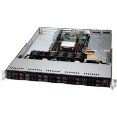 Supermicro SYS-110P-WTR 1U, LGA-4189, TDP 270W, Intel C621A, 8xDDR4, 10x2.5" Hot-swap (4x 2.5" NVMe hybrid), SATA3 (6Gbps), 2xPCI-E 4.0 x16 FHFL, 1 PCI-E 4.0 x16 LP, 2xRJ45 10GBase-T, 1xRJ45 IPMI, 5xUSB 3.2, 4xUSB 2.0, 1xVGA, 1 COM, 2x750W