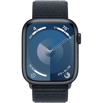 Apple Watch Series 9 GPS 45mm Midnight Aluminium Case with Midnight Sport Loop,Model A2980 - Metoo (2)