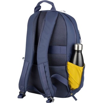 The Laser backpack for 15.6" laptops and 16" MacBooks, made from water-resistant resin-coated fabric obtained from recycled plastic, features a compact design and excellent pocket organization. в Metoo.kz - Metoo (4)