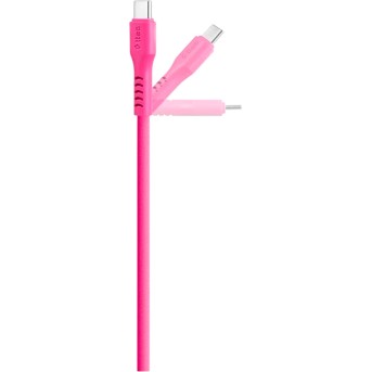 ttec USB-C - USB-C 60W PD/QC Fast Charging/Data Cable, 120cm, Neon Pink в Metoo.kz - Metoo (3)