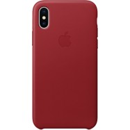 Чехол для смартфона Apple iPhone X Кожаный Красный