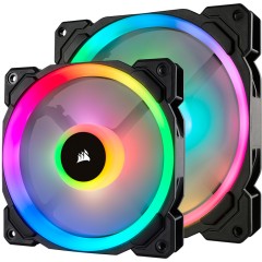 Corsair LL Series, LL140 RGB, 140mm Dual Light Loop RGB LED PWM Fan, Single Pack