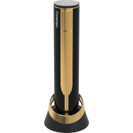 Prestigio Maggiore, smart wine opener, 100% automatic, opens up to 70 bottles without recharging, foil cutter included, premium design, 480mAh battery, Dimensions D 48*H228mm, black + gold color.
