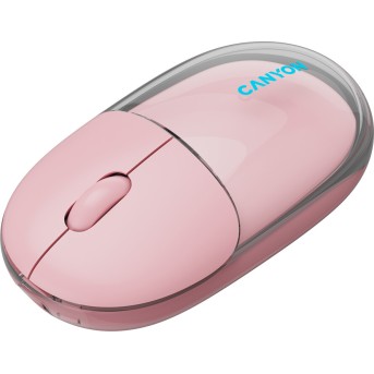 CANYON mouse OnClick 24 BT/ Wireless Transparent/Pink в Metoo.kz - Metoo (5)
