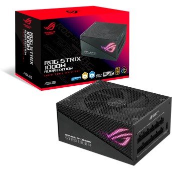 ASUS ROG Strix 1000W Gold Aura Edition PSU, ATX 3.0 compatible, PCIe Gen 5.0 ready, Fully modular, 80 Plus Gold, Lambda A++, Aluminum case, ROG heatsinks, Axial-tech fan design, Dual ball fan bearings, 0dB Technology, Aura Sync, 10-year warranty - Metoo (3)
