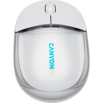 CANYON mouse OnClick 24 BT/ Wireless Transparent/White в Metoo.kz - Metoo (2)