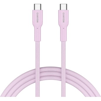 CANYON cable OnWire 60CL C-C 60W COLOR Braided 1m Pink в Metoo.kz - Metoo (1)