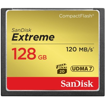 SanDisk Extreme CF 120MB/<wbr>s, 85MB/<wbr>s write, UDMA7, 128GB; EAN: 619659124748 - Metoo (1)